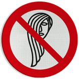 Autocollant ou panneau - Cheveux longs interdits