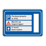 Informatiebord 900x600 met uitsparing voor verkeerslicht rond 100mm