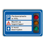 Informatiebord 900x600 met uitsparing voor verkeerslicht rond 100mm