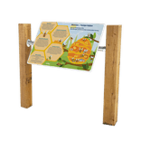 Montageframe houten staanders - lessenaar natuurgebied - 140x140x1500mm