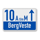 Verkeersbord DOR rechthoek 3:2 reflecterend + eigen ontwerp/opdruk