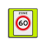 Verkeersbord RVV A01060zbf - Maximum snelheid 60 km/h