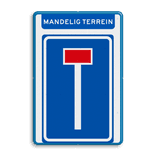 Verkeersbord RVV L08 - Mandelig terrein