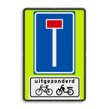 Verkeersbord RVV L08 - OB54 - Doodlopende weg met uitzondering