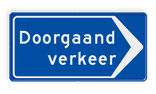 Verkeersbord RVV BB100r - doorgaand verkeer rechts - reflecterend