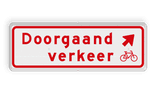 Verkeersbord RVV BW02rb 600x200mm - Doorgaand verkeer