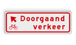 Verkeersbord RVV BW02lb 600x200mm - Doorgaand verkeer