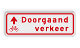 Verkeersbord RVV BW02b 600x200mm - Doorgaand verkeer