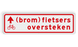 Verkeersbord RVV BW08b 700x200mm - (brom)fietsers oversteken