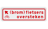 Verkeersbord RVV BW08lb 700x200mm - (brom)fietsers oversteken