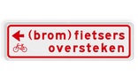 Verkeersbord RVV BW08l 700x200mm - (brom)fietsers oversteken