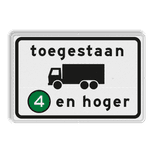 Verkeersbord RVV C22a4 - Onderbord - Milieuzone vrachtauto's