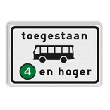 Verkeersbord RVV C22a6 - Onderbord - Milieuzone autobus