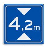 Verkeersbord RVV L01 - Maximale doorrijhoogte