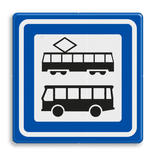 Verkeersbord RVV L03a - Tramhalte-bushalte