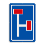 Verkeersbord RVV L09-3r - Doodlopende weg - voorwaarschuwing