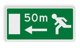 Verkeersbord RVV L19l - Dichtstbijzijnde uitgang links