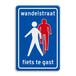 Verkeersbord RVV L54b - Wandelstraat