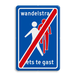 Verkeersbord RVV L54e - Einde Wandelstraat