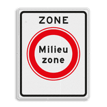 Verkeersbord RVV C22azb - zone - Gesloten voor vervuilende vrachtauto's