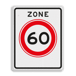 Verkeersbord RVV A01-60zb - Begin zone maximum snelheid