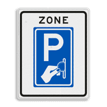 Verkeersbord RVV BW111zb - Zone Betaald parkeren