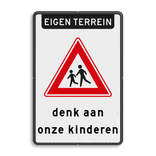 Verkeersbord RVV J21 denk aan kinderen