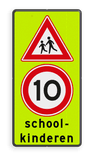 Verkeersbord RVV J21-A1-10 schoolkinderen