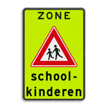 Verkeersbord Schoolzone J21 met tekst