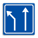 Verkeersbord RVV L04-2 - Pijlbord Voorsorteren