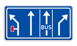 Verkeersbord RVV L04-4 - Pijlbord Voorsorteren