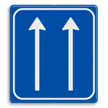 Verkeersbord RVV L07-2 Pijlbord Rijstroken