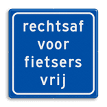 Verkeersbord RVV VR06 - rechtsaf vrij