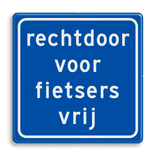 Verkeersbord RVV VR06rd - rechtdoor vrij