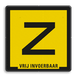 Zinkerbord DOR reflecterend - zwart/geel + tekst