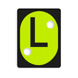 L-bord - RS 325a - 555x760mm met 2 uitsparingen voor gele lamp