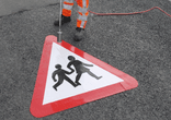 Thermoplast belijning rol 5 meter geel - wegmarkering