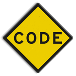 ATB-code bord - RS 328b - 500x500mm - Reflecterend
