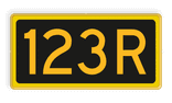 Seinnummerbord herhalingssein - RS - 400x200mm - Reflecterend