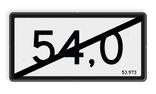 Kilometerbord (einde) Nieuwe stijl - RS - 600x300mm - Reflecterend
