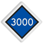 Bord bovenleidingspanning - RS 320a - 500x500 - Reflecterend