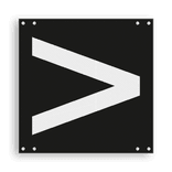 Wisselsein rechtsleidend - RS 253b - 300x300mm - Reflecterend