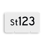 Wisselnummerbord St vlak dubbelzijdig - RS - 400x225mm - Reflecterend