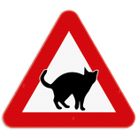 Verkeersbord SB250 - opgelet overstekende katten