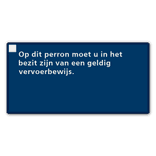 Communicatiebord vervoerbewijs - 320x160mm Reflecterend