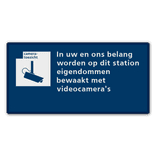 Communicatiebord videobewaking - 320x160mm Reflecterend