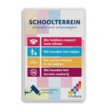 Informatiebord huisregels + logo full-colour opdruk