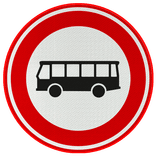 Verkeersbord RVV C07a - Gesloten voor bussen
