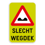 Informatiebord - A13 + slecht wegdek