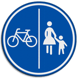 Verkeersbord RVV G11a - Gescheiden fiets- en voetpad